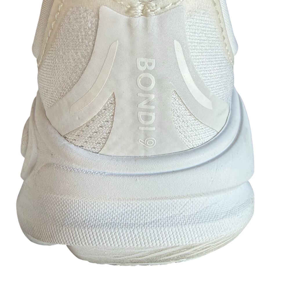 HOKA Women's Bondi 9 White Running Shoes Max Cushion Walking Sneakers - 8.5 EE - Picture 10 of 12
